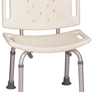 Stołek prysznicowy prostokątny z oparciem